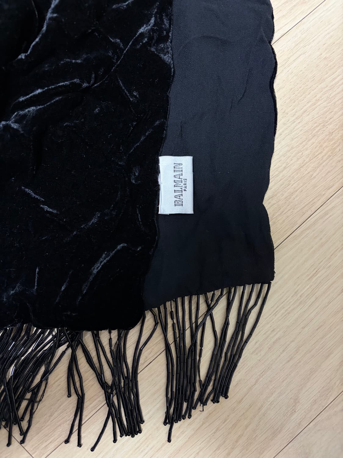 발망 벨벳 비즈테슬 머플러 숄 상품이미지2