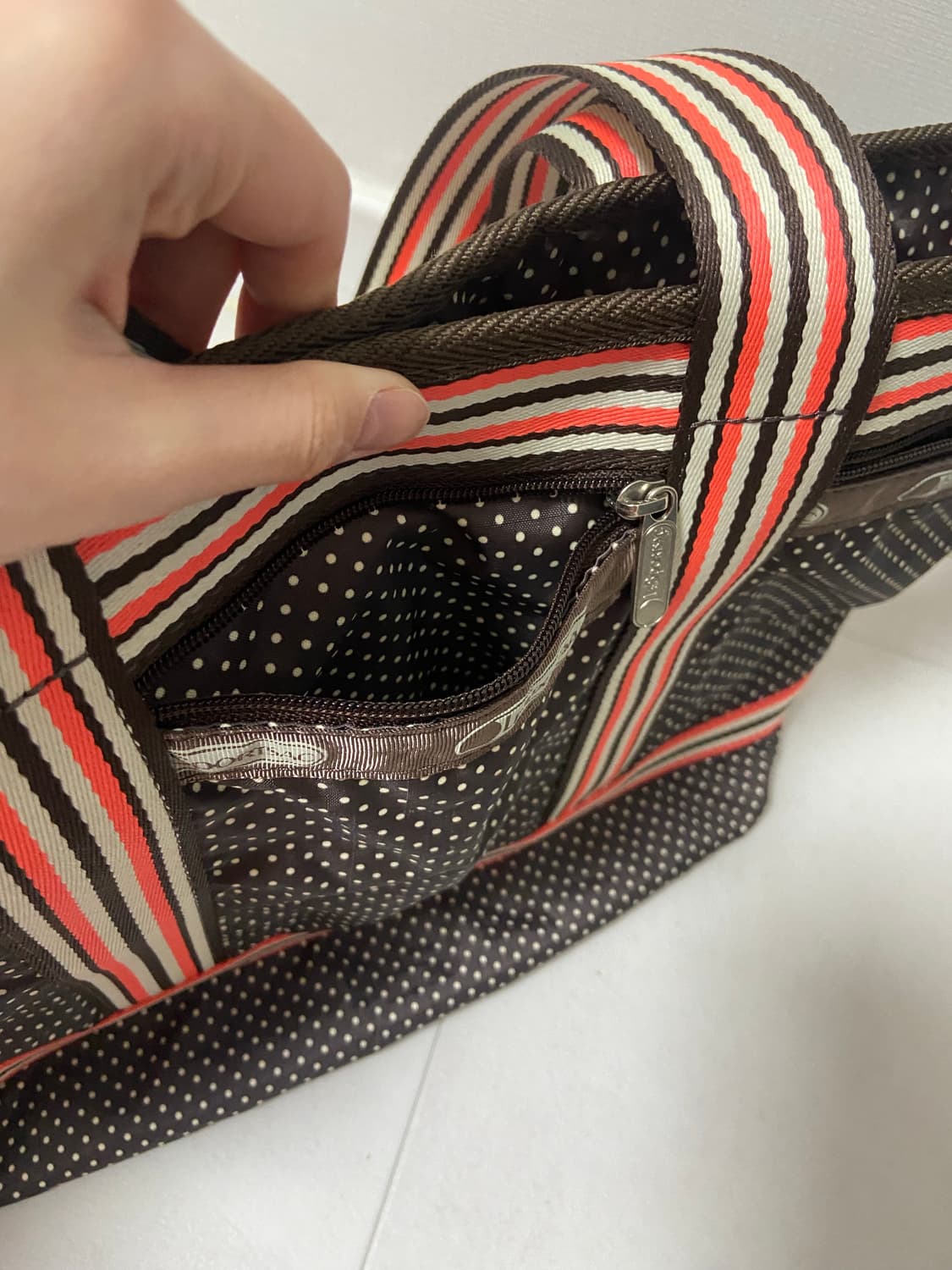 빈티지 레스포삭 도트 숄더백 상품이미지2