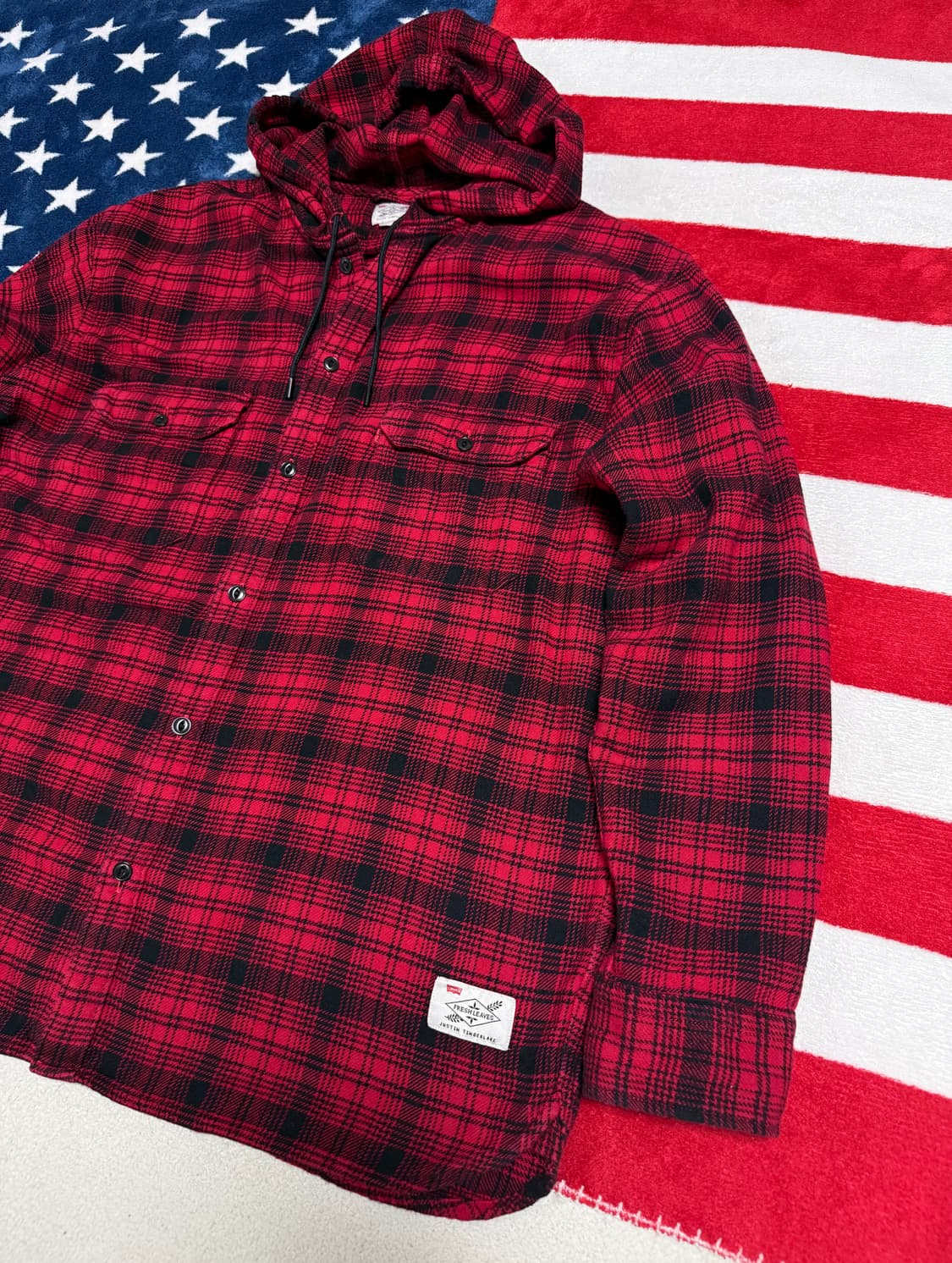 리바이스 버팔로체크 플란넬 후디셔츠자켓Levis flannel shirt 상품이미지3