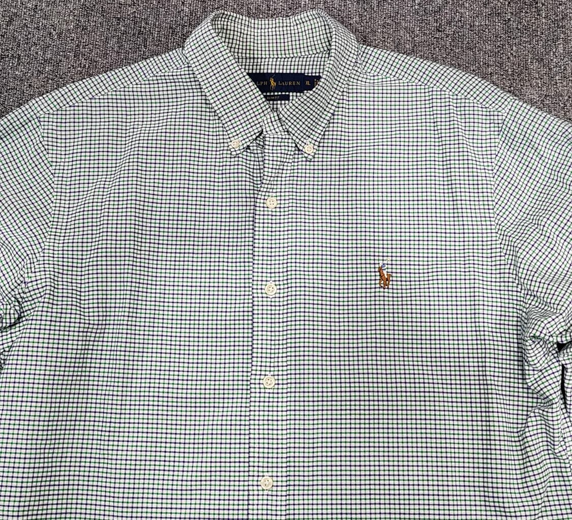 폴로 랄프로렌 슬림핏 멀티포니 체크셔츠 XL 상품이미지3