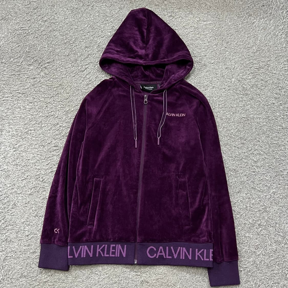 [우먼90-95] 캘빈클라인 벨벳 후드티 상품이미지2