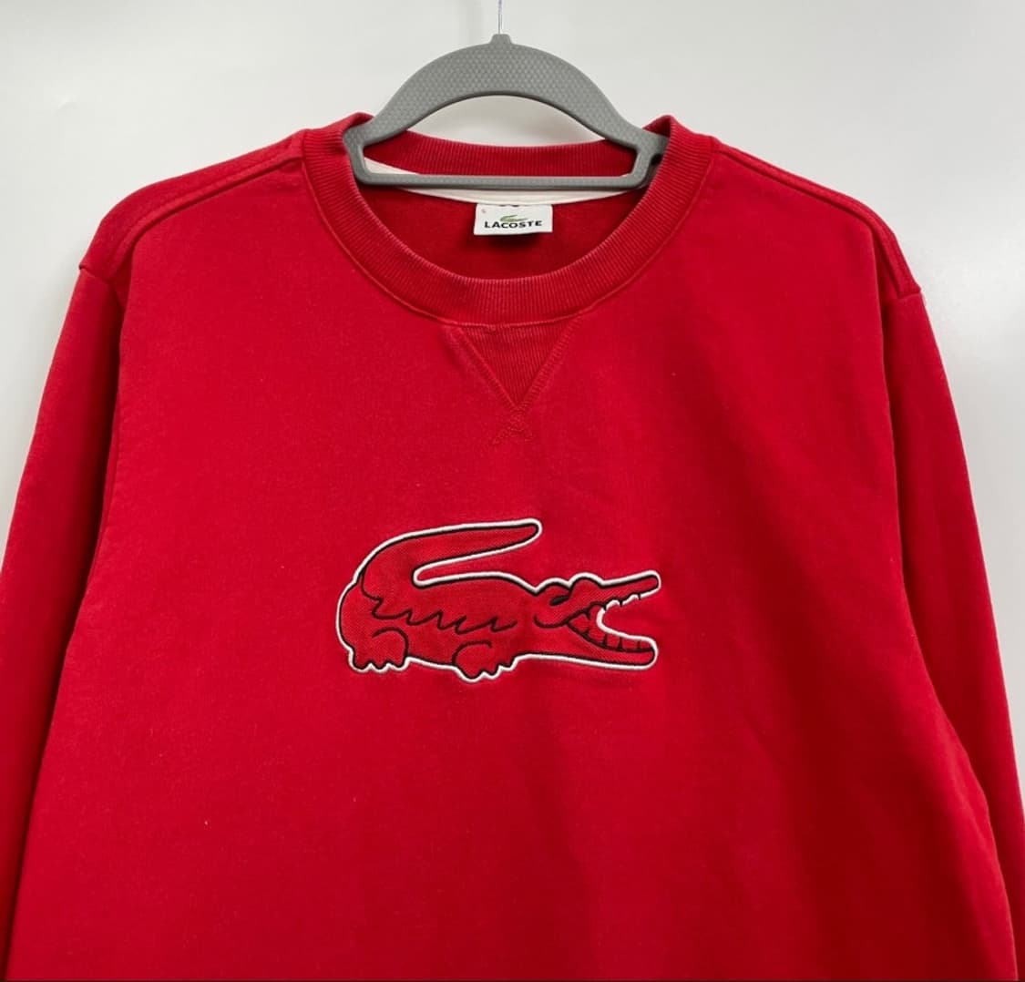 라코스테 빅로고 맨투맨 레드 XL 5사이즈 상품이미지2