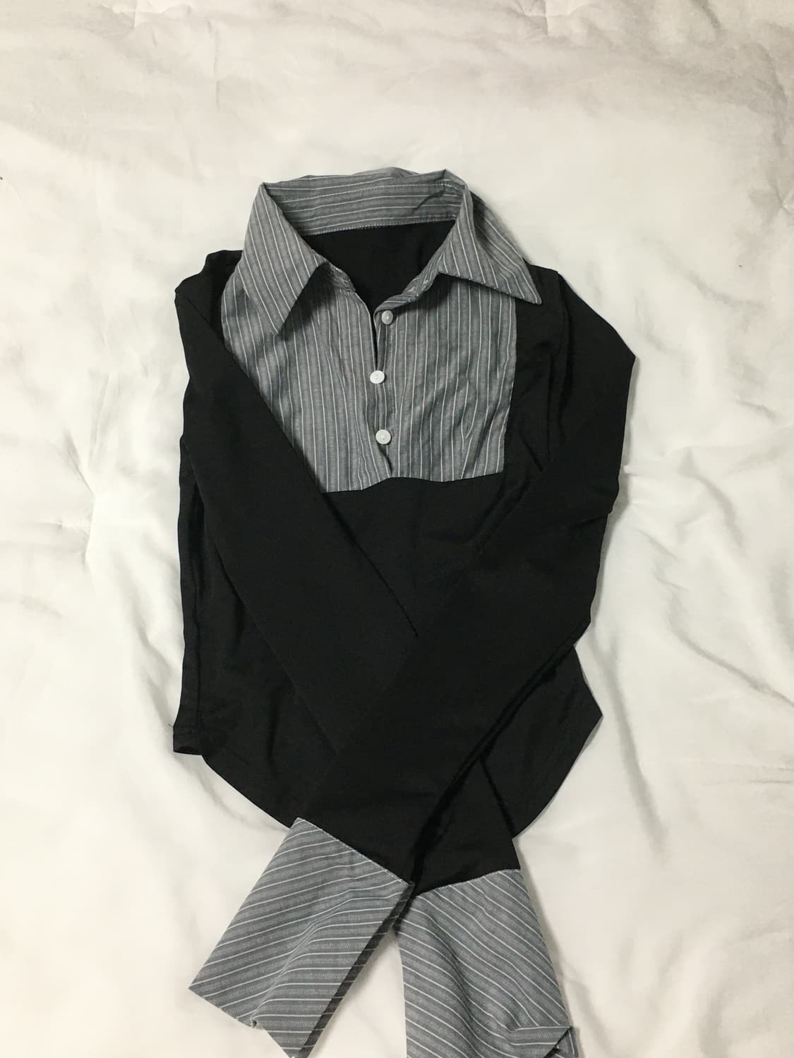 일본 빈티지 그런지 셔츠 카라 티 상품이미지2