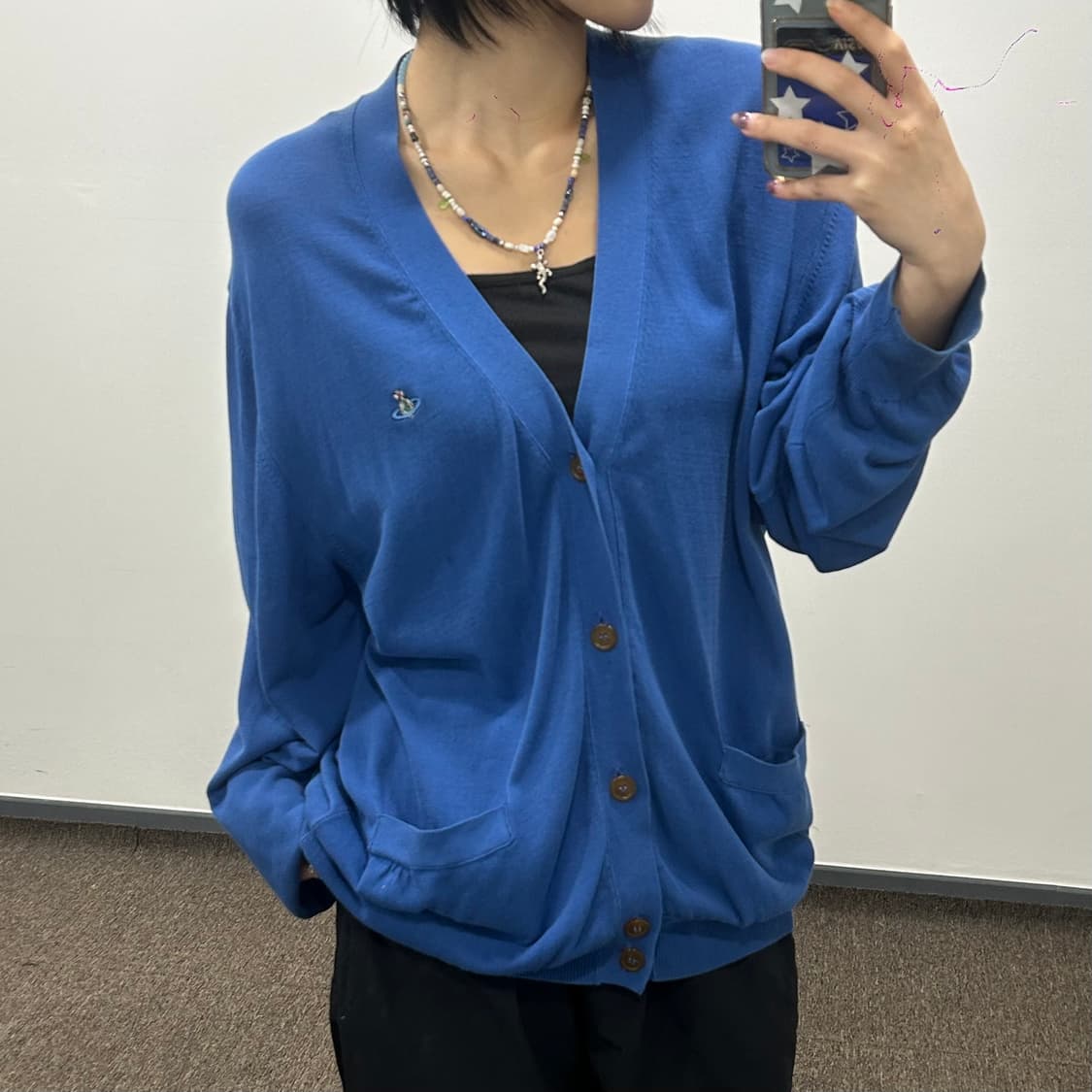 Vivienne westwood 비비안웨스트우드orb 딥블루 니트가디건 상품이미지2