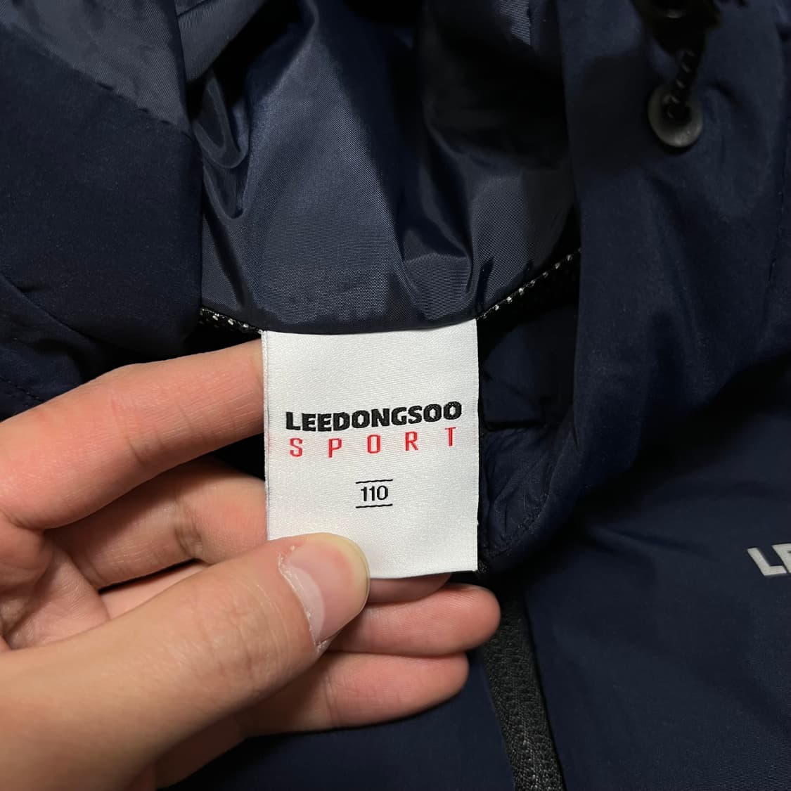 이동수 골프 스포츠 니트 레이어드 후드 경량패딩 [네이비] 2XL/110 상품이미지5