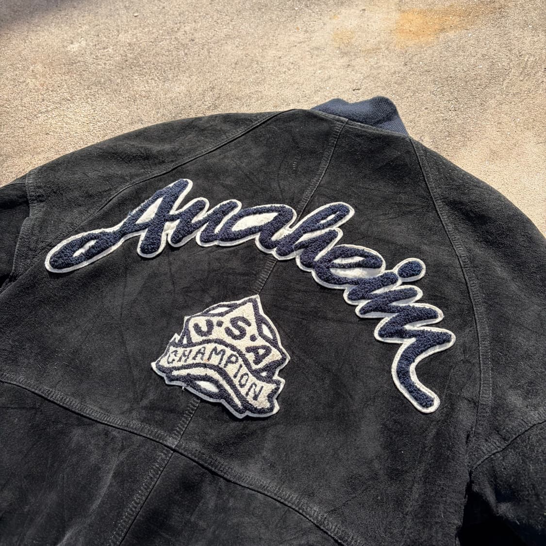 90s USA ANAHEIM 빈티지 스웨이드 자켓 L 상품이미지8