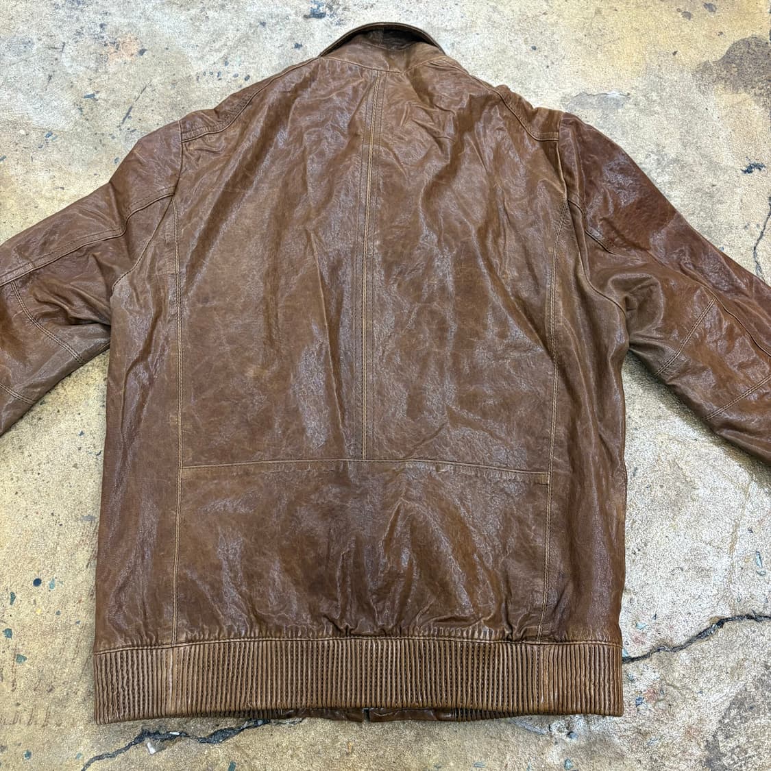 [정품/100] 빈티지 브라운 양가죽 자켓 b16 상품이미지4
