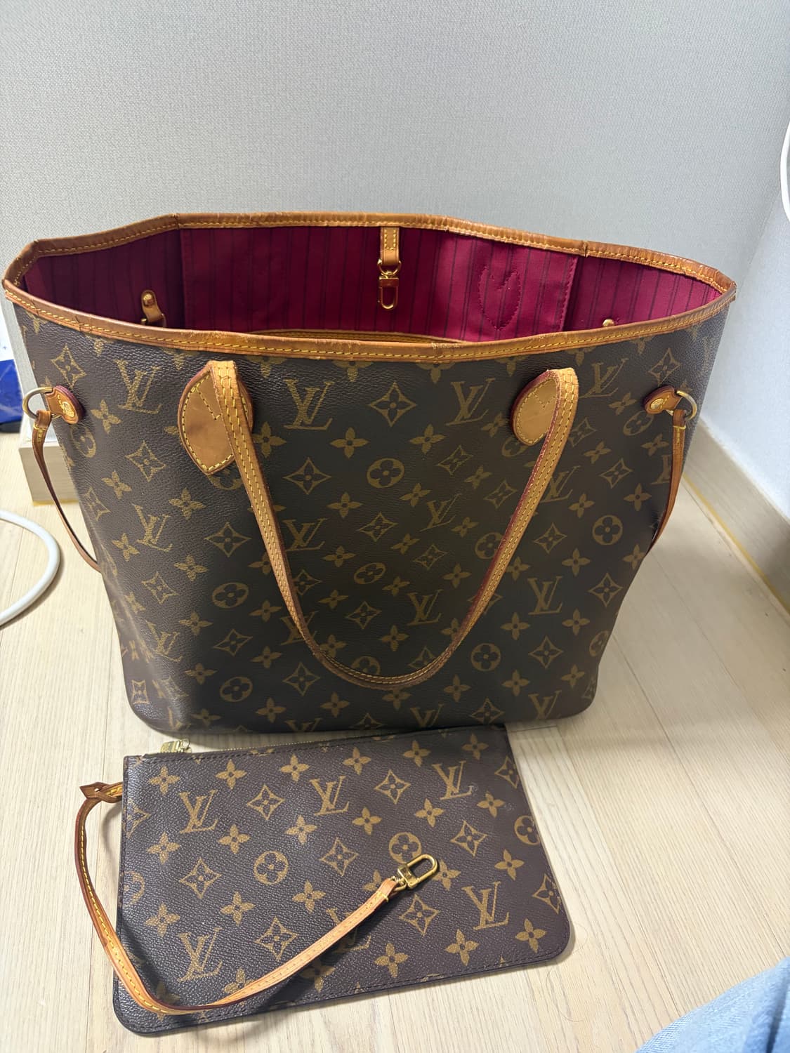 루이비통 모노그램 가방 네버풀MM 세트 정품 상품이미지1