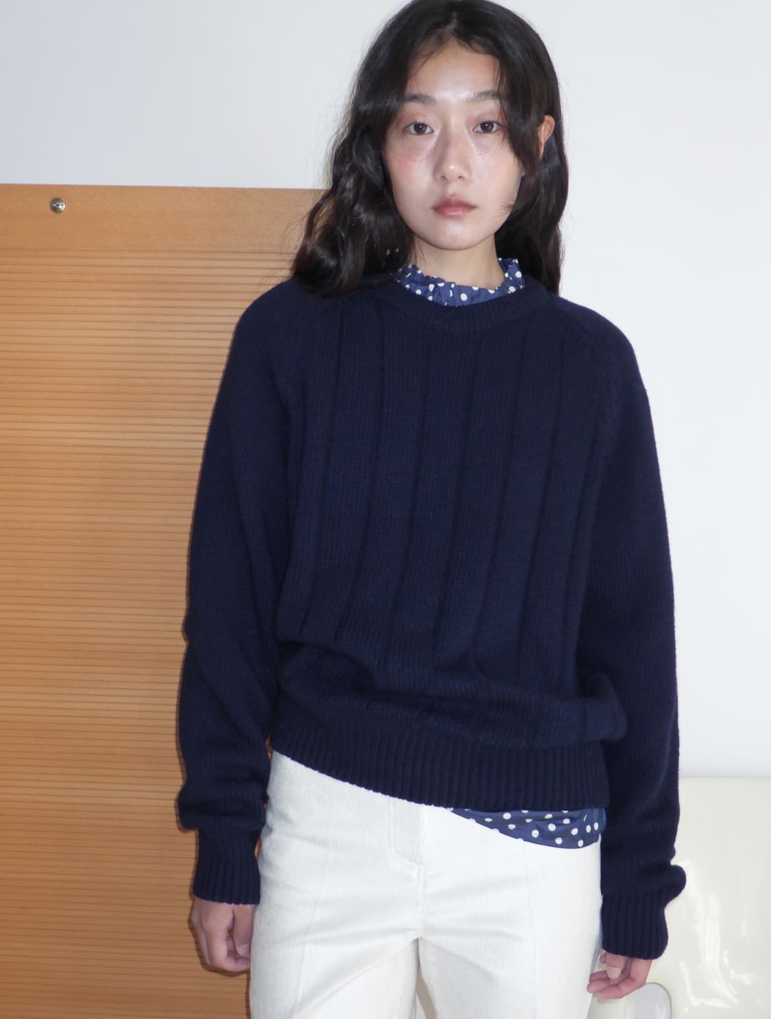 Jeanne's Boyfriend Sweater (ROYAL NAVY) 상품이미지5