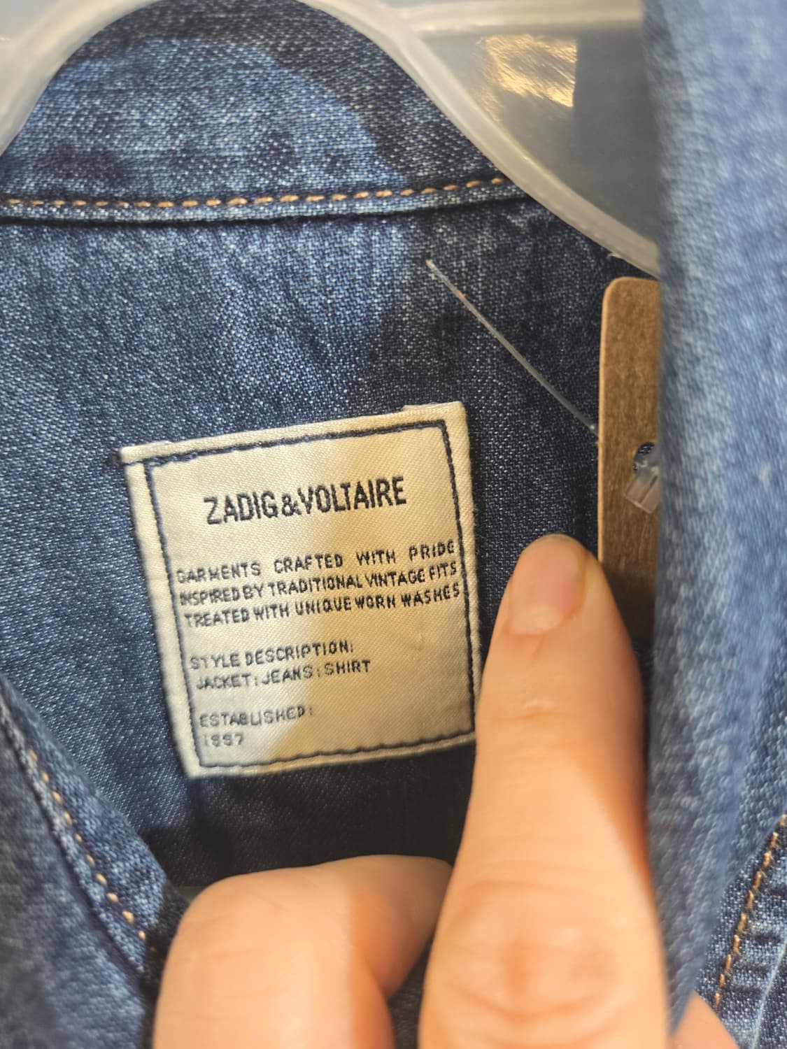 Zadig&Voltaire 데님 셔츠 자수 장식 상품이미지2
