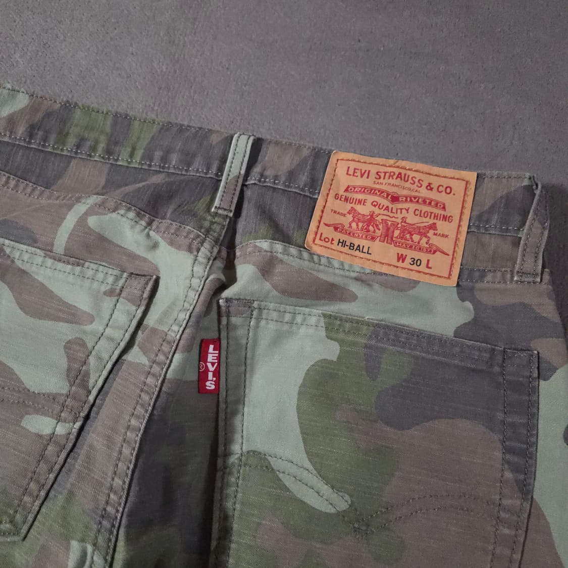 리바이스 하이볼 카모 패치워크 팬츠 30 상품이미지2