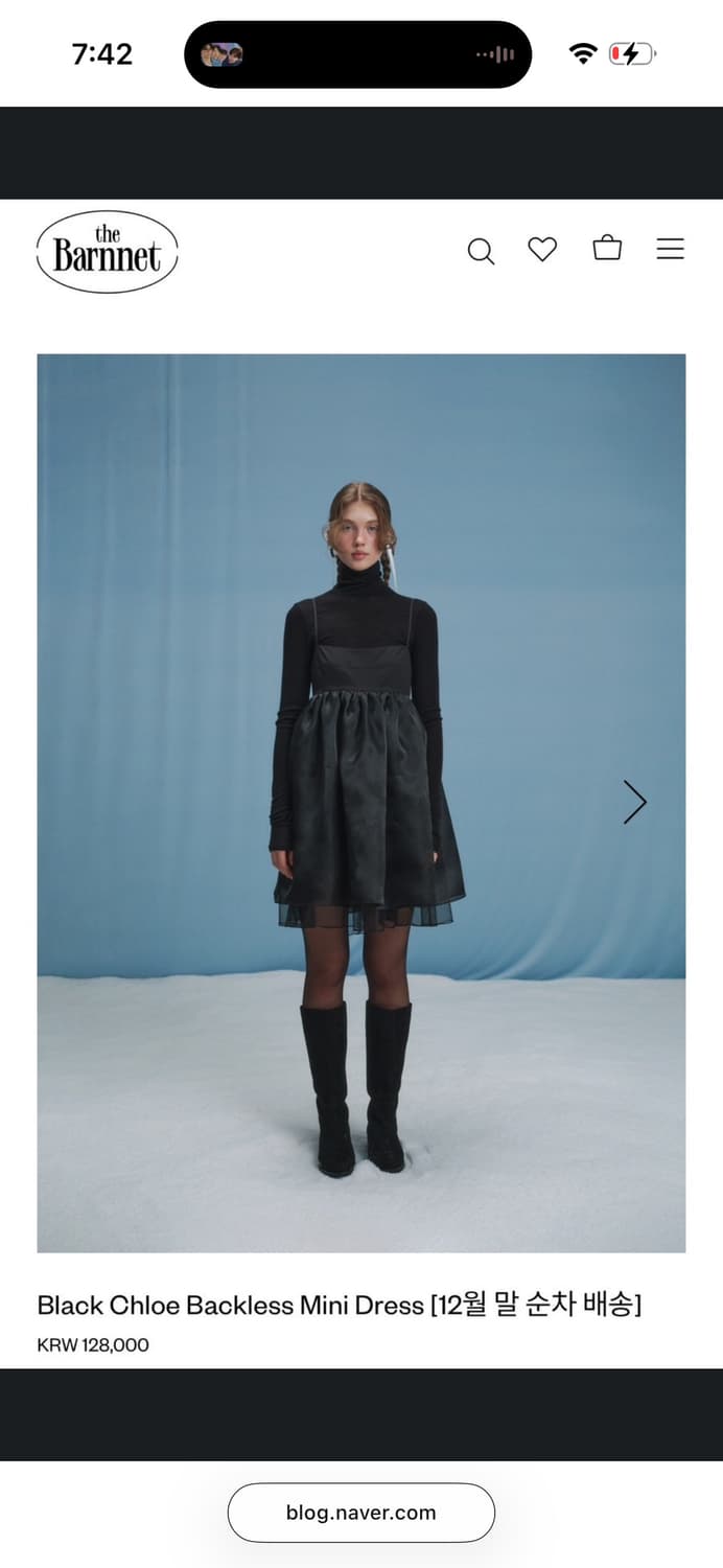 [새상품] 더바넷 드레스 Black Chloe Backless Mini  상품이미지4