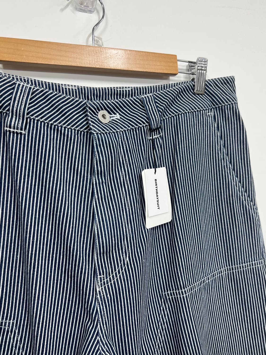 벌스데이수트 더블니 카펜터 스트라이프 워크웨어 팬츠 상품이미지2