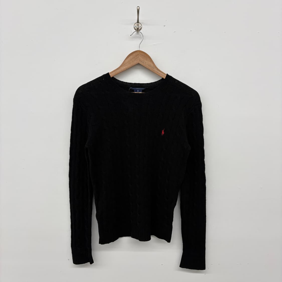 폴로 랄프로렌 블랙 꽈배기 니트 여성 S 상품이미지1