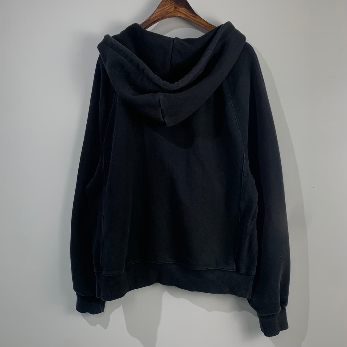 Lee 리 자수로고 블랙 투웨이 후드집업 상품이미지3