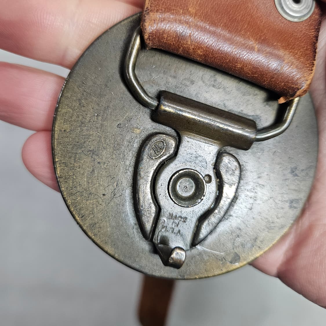 70s 황동 버클 레더 카빙 웨스턴 벨트 상품이미지5