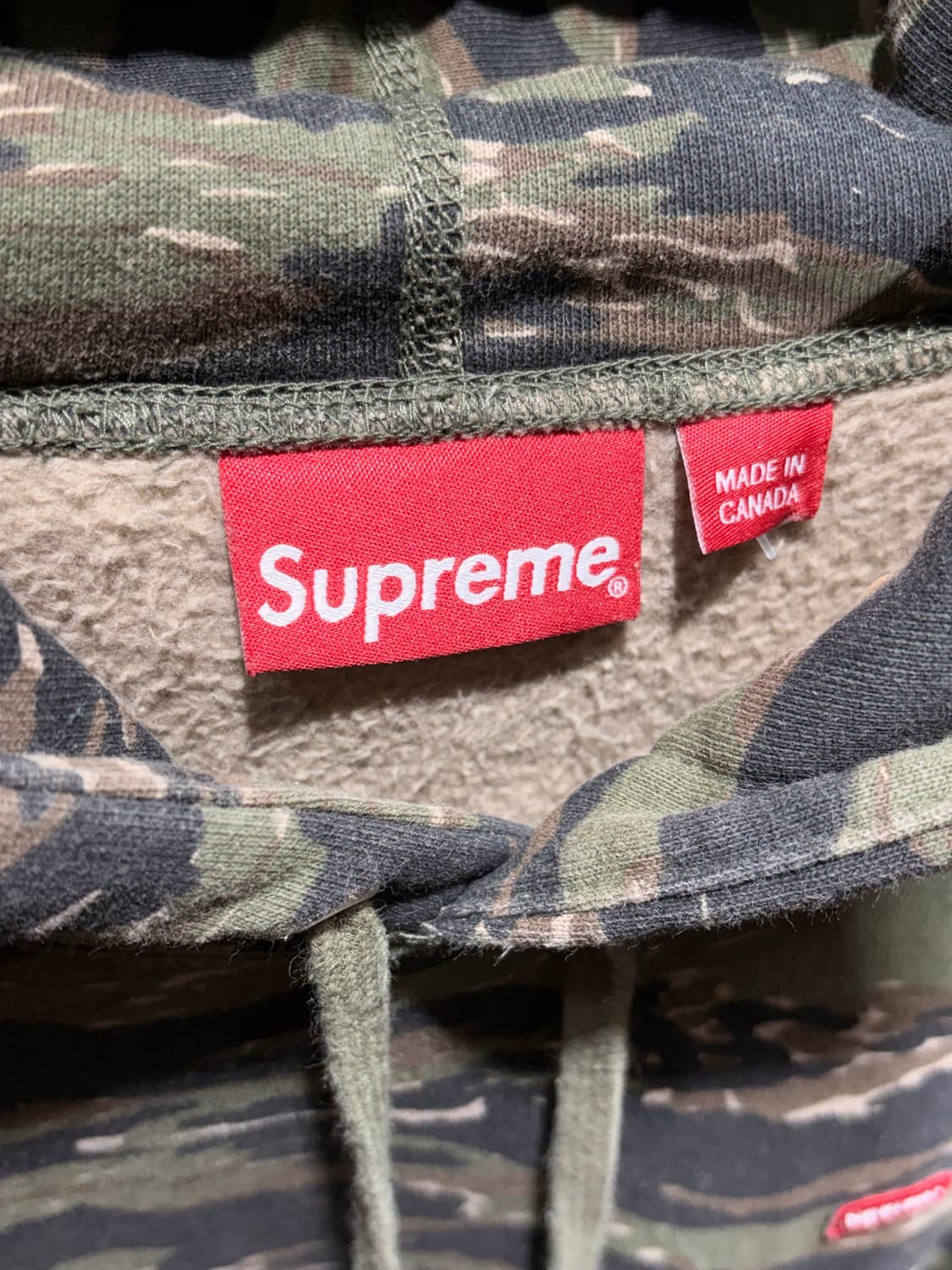 XL SUPREME 슈프림 타이거 카모 미니 박스로고 후드티 상품이미지5