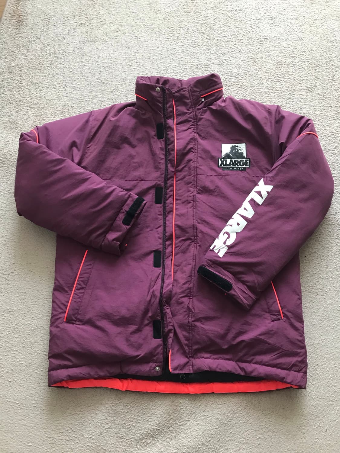 XLARGE 퍼플및오렌지 덕다운 패딩 상품이미지1