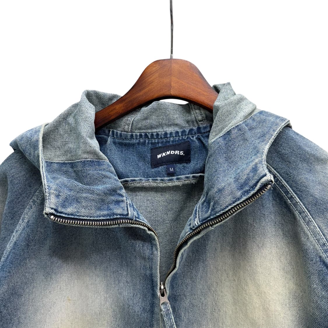 [M] 위캔더스 워싱 데님 후드집업 상품이미지5