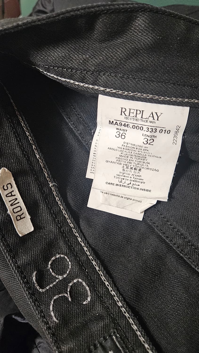 Replay coated black jeans 36 상품이미지8