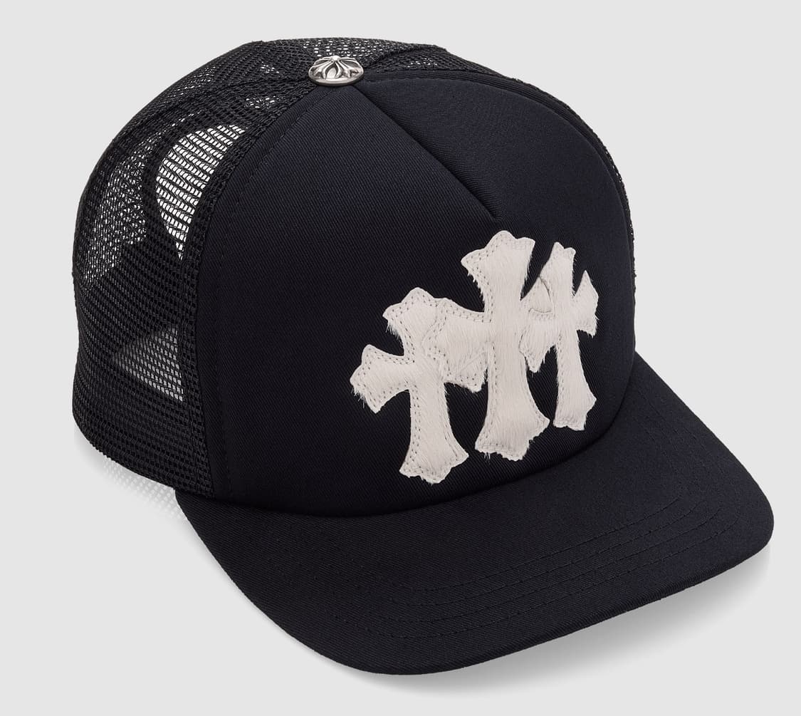 [새상품]크롬하츠 세메테리 트러커햇 블랙 카프헤어 상품이미지1