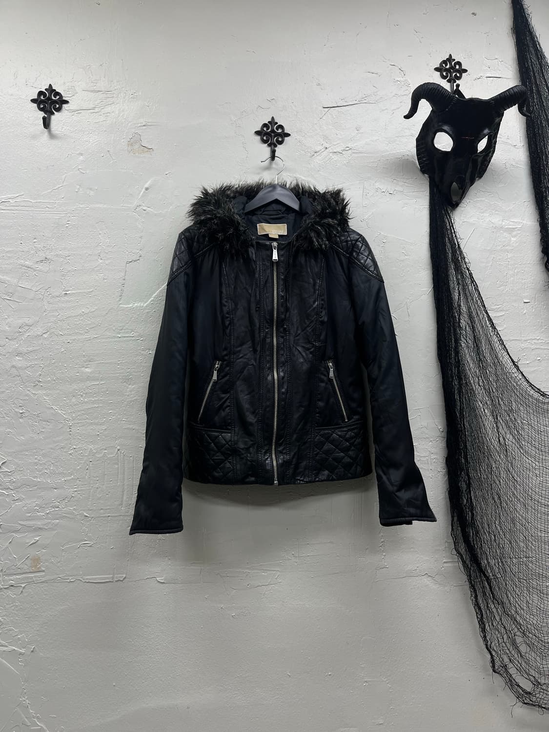 Michael kors leather trimming fur jacket 상품이미지2