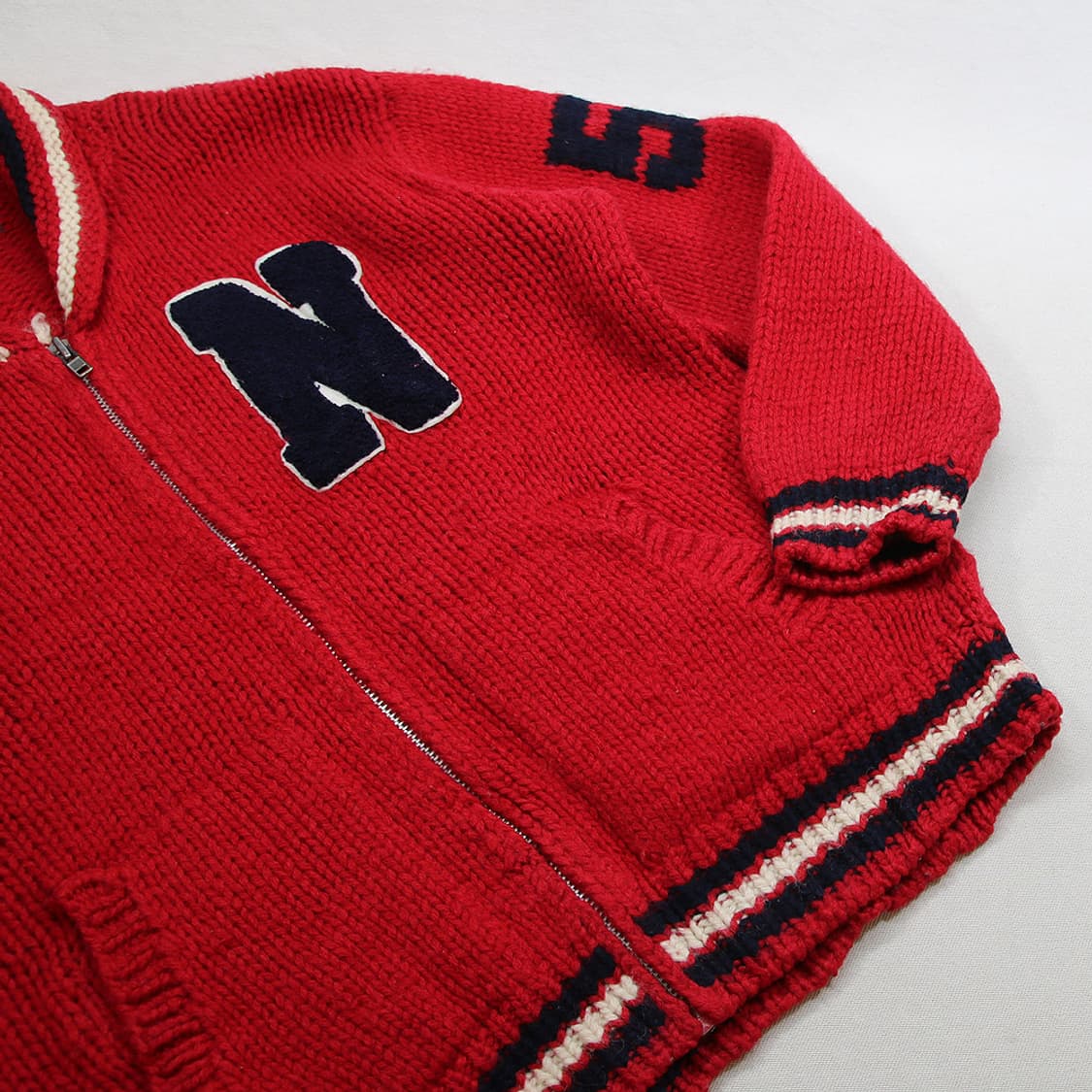 (착용컷) merry garden 헤비울 니트 집업 (남성용 105) 상품이미지6