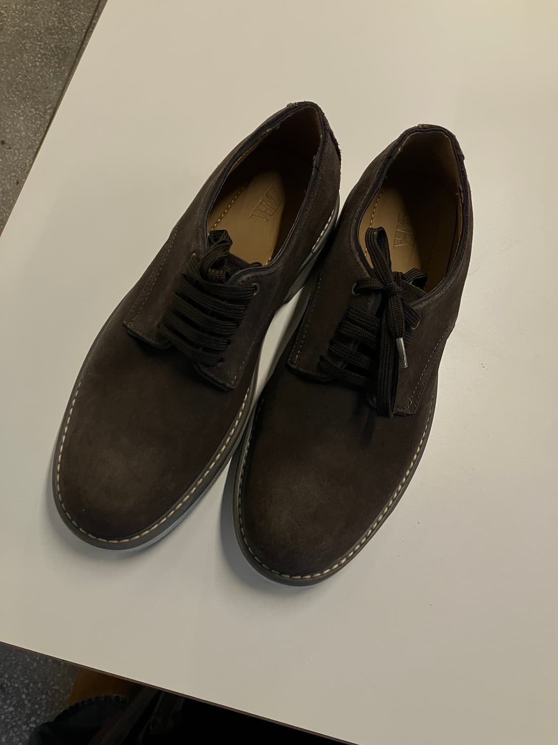 zara 스웨이드 더비 모카컬러 43 상품이미지1