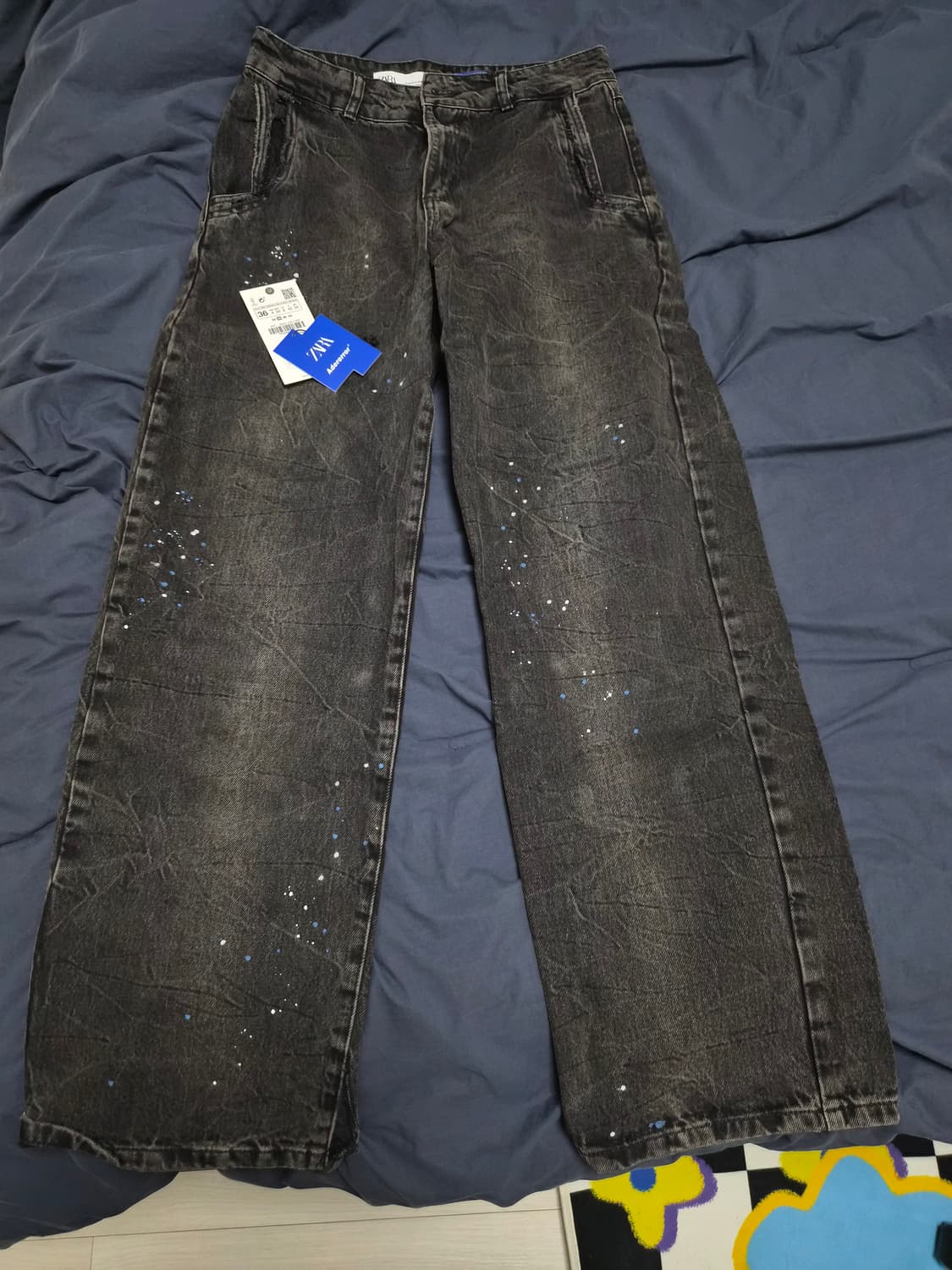 아더에러 자라 슬릿진 블랙진 흑청 데님 36 사이즈 상품이미지1