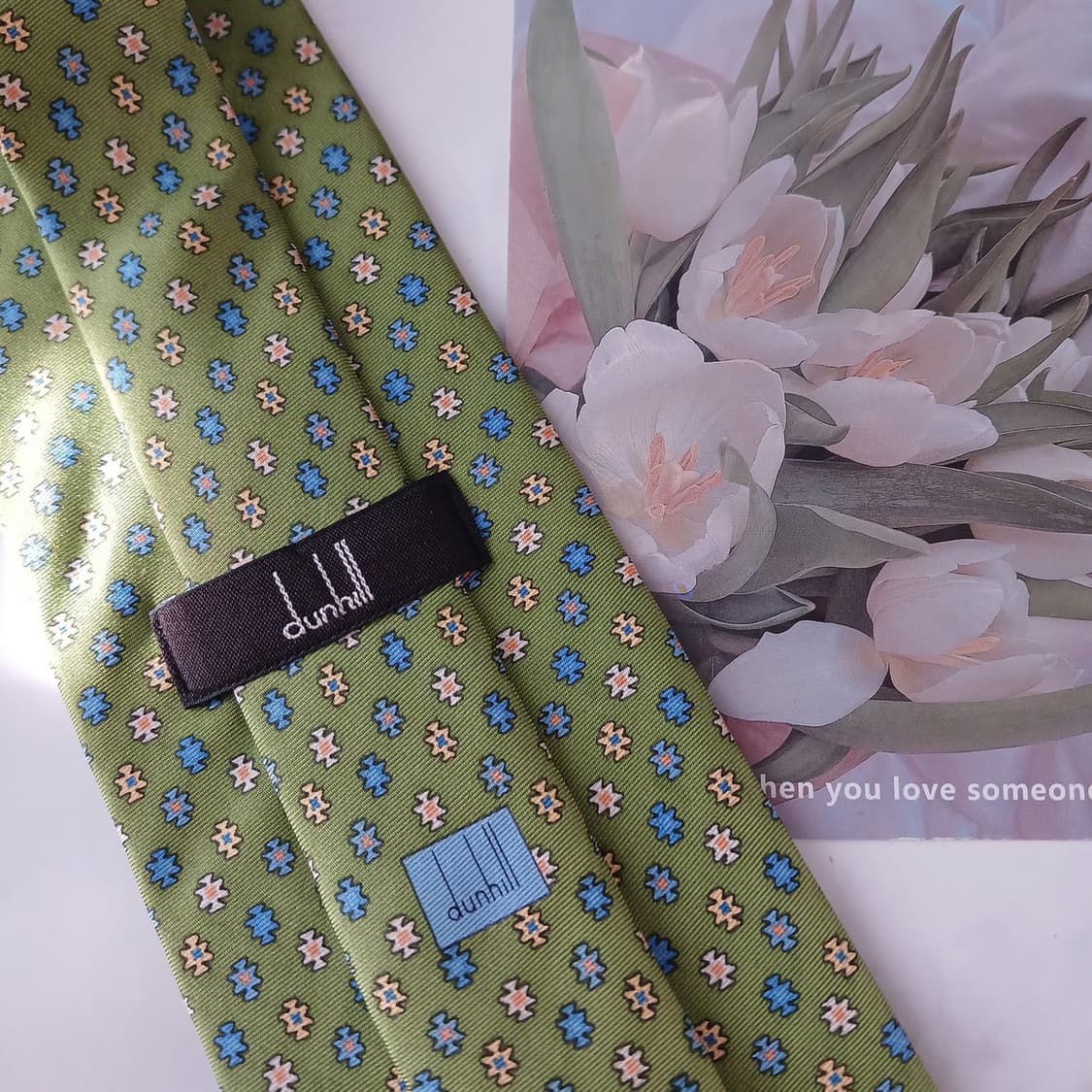 던힐 실크 그린 마이크로 패턴 넥타이 9.2cm A+등급 A19215
 상품이미지6