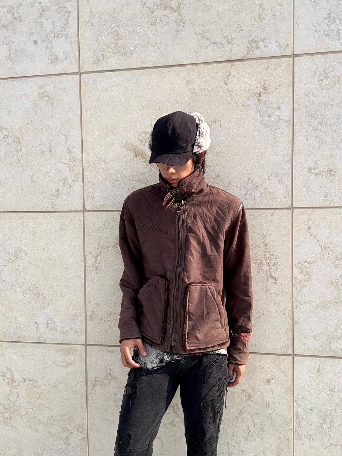 “Edwin” Y2K Brown Neck 2Buckle Brown Mus 상품이미지4