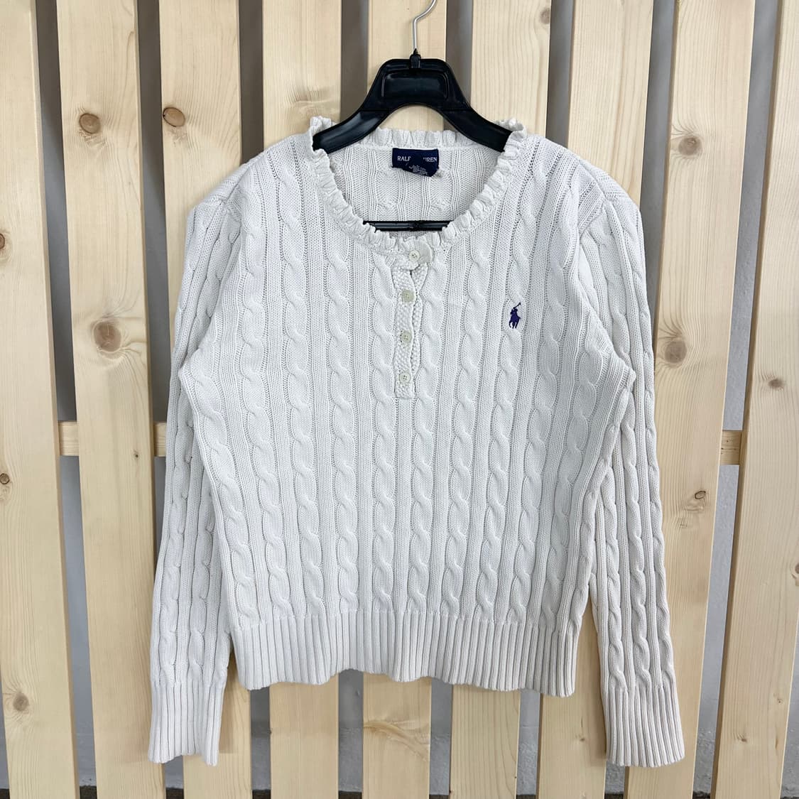 (S) 폴로 랄프로렌 아이보리 케이블 니트 가디건 상품이미지1