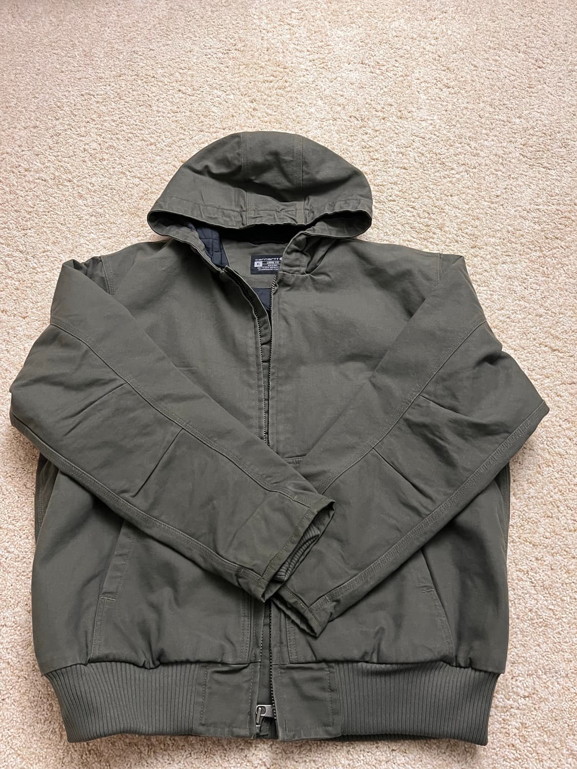 [새상품/택포함] 칼하트 J130 워시드 덕 액티브 자켓 모스 XL 상품이미지8