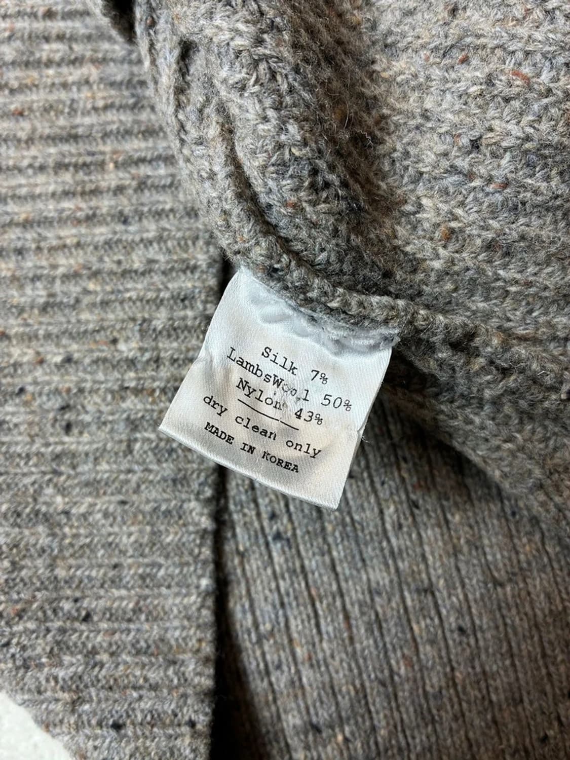 아나더오피스 실크 램스울 케이블 니트 가디건 PN6308    상품이미지9