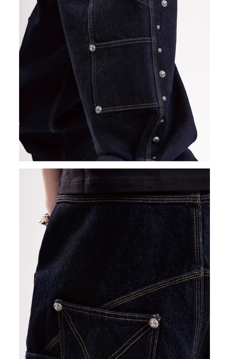 Full Stud Vintage indigo denim 상품이미지6