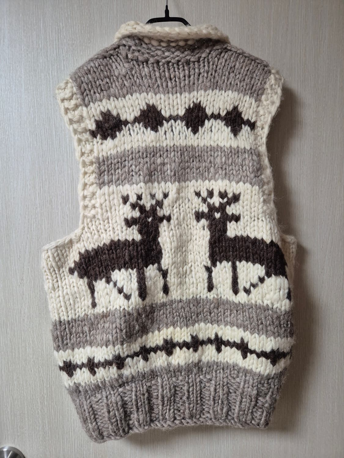 코위찬 캐나다 핸드메이드 노르딕 패턴 니트 스웨터 조끼 베스트 카나다 상품이미지2