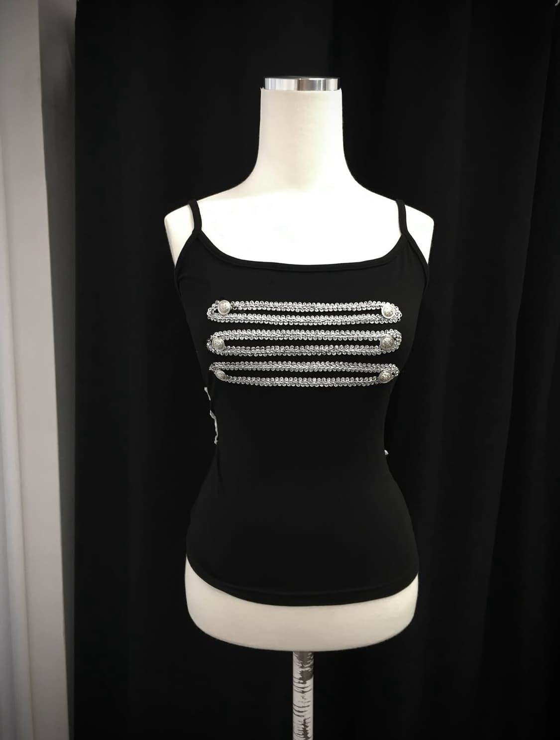 Black Lace Napoléon Camisole 상품이미지3