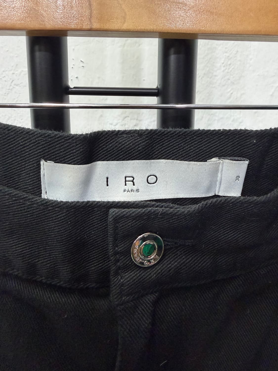 정품) IRO 이로 한섬 22ss 블랙 데님 와이드팬츠 30 상품이미지6