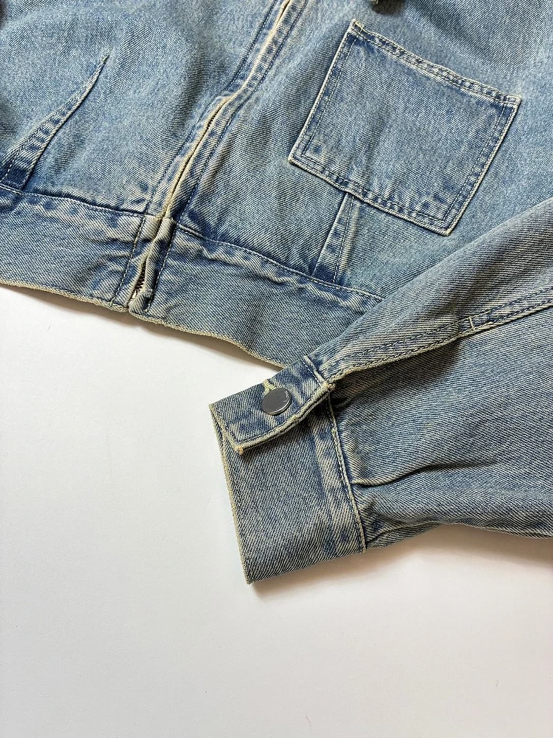 플랙 PLAC 22ss 크롭 오버핏 데님 트러커 자켓 PN8424 상품이미지4