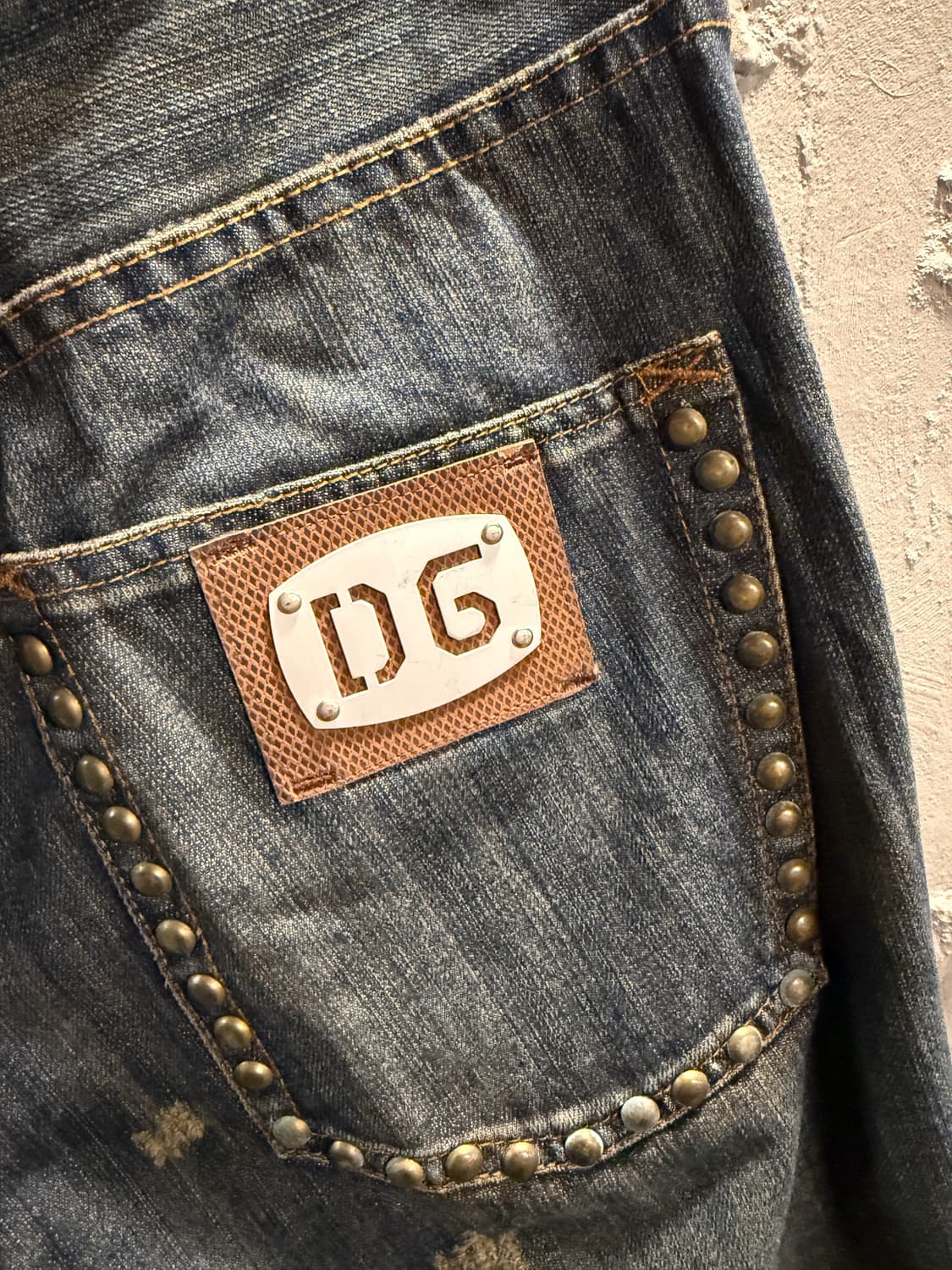 돌체앤가바나 포에버 스터드 디테일 데님 팬츠 32 상품이미지6