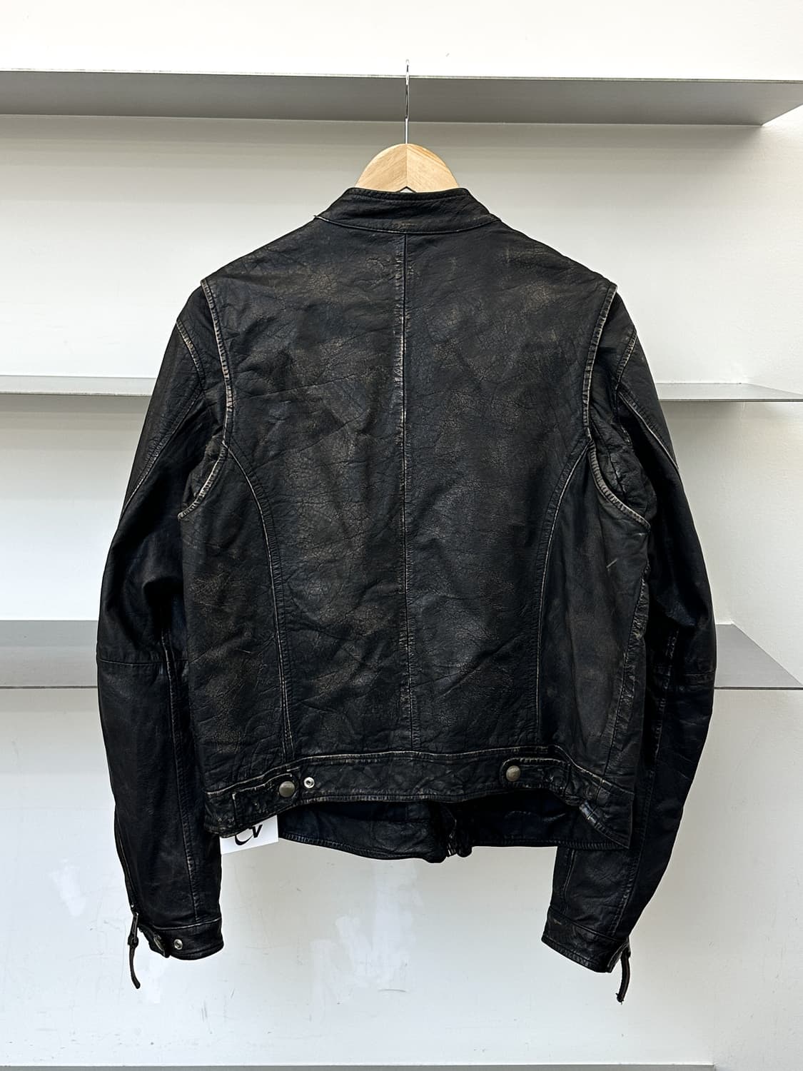 Energie 이태리 페이드 바이커 레더 자켓 상품이미지3