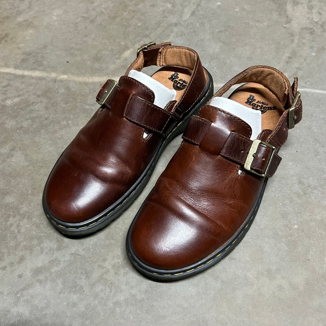 닥터마틴 조지(JORGE) 다크브라운 레더 뮬/샌들 UK4 상품이미지1