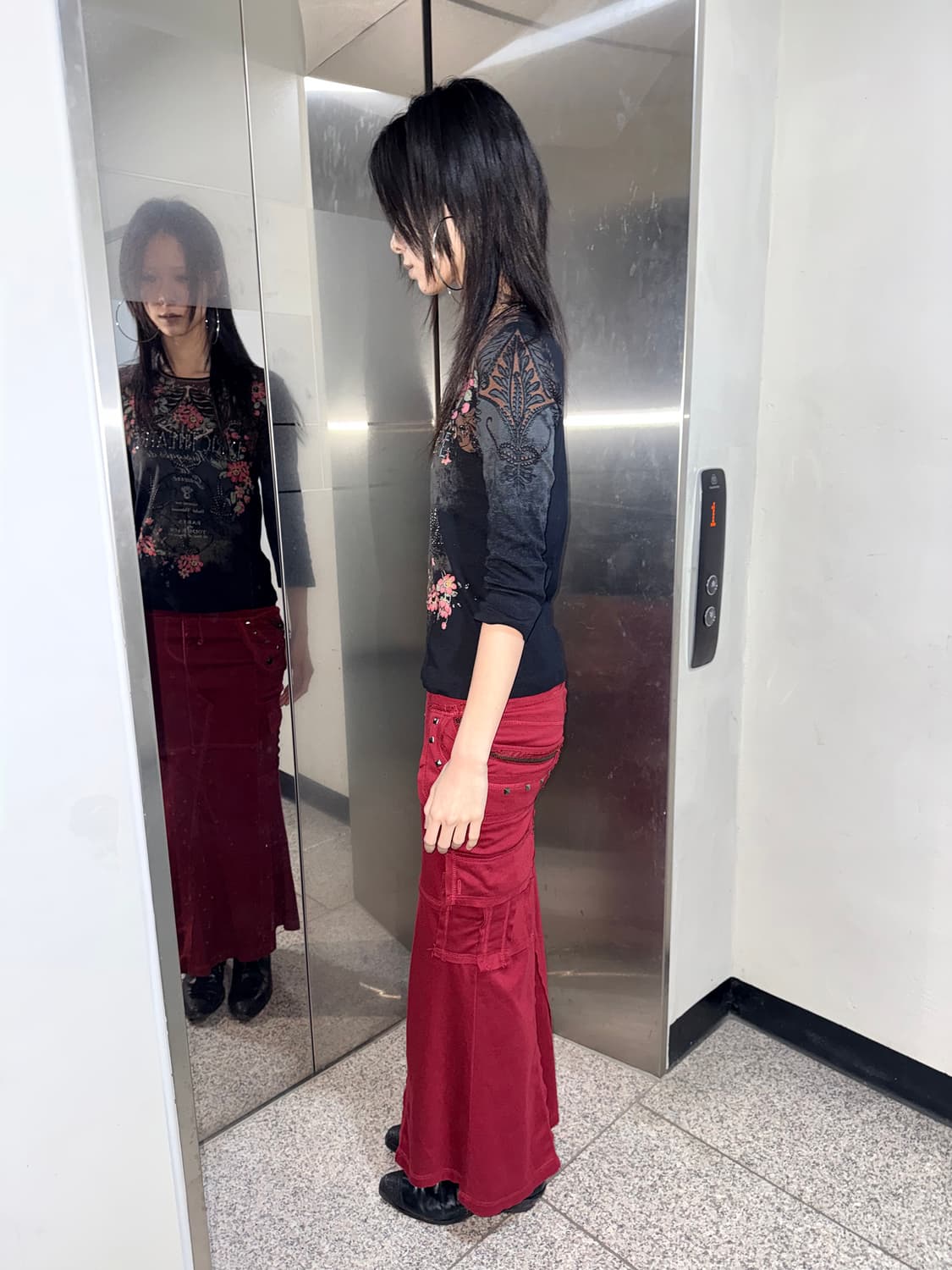 gothic maxi skirt 상품이미지2