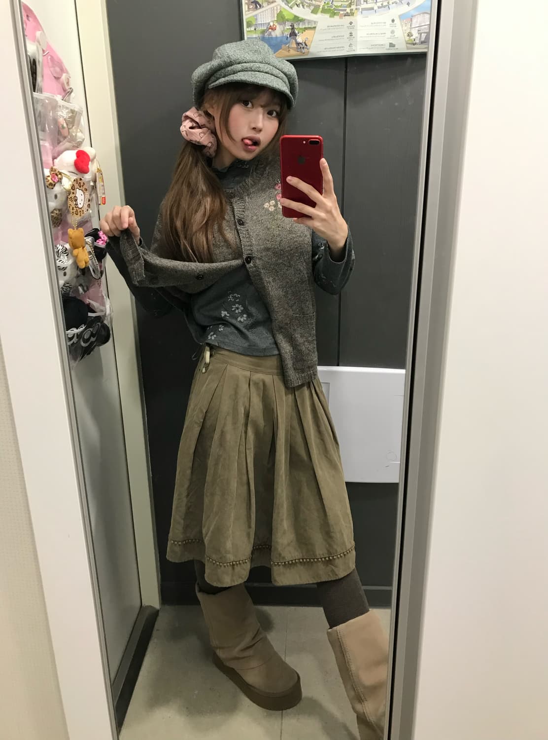 카키 하구미 아일렛 오리엔탈 모리걸 코디세트 상품이미지4