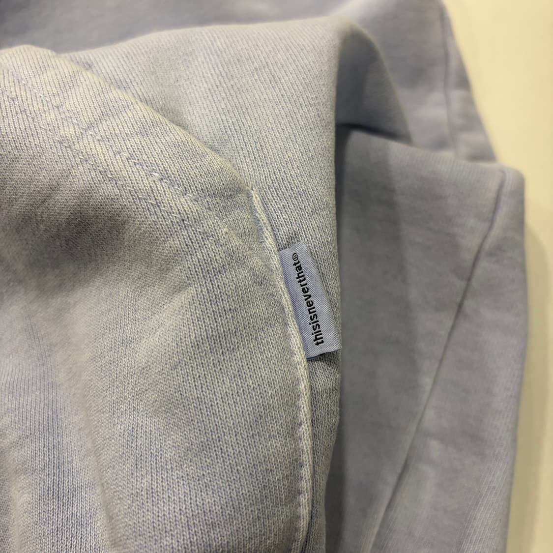 [M] 디스이즈네버댓 피그먼트 워싱 후드티 하늘 C615 상품이미지6