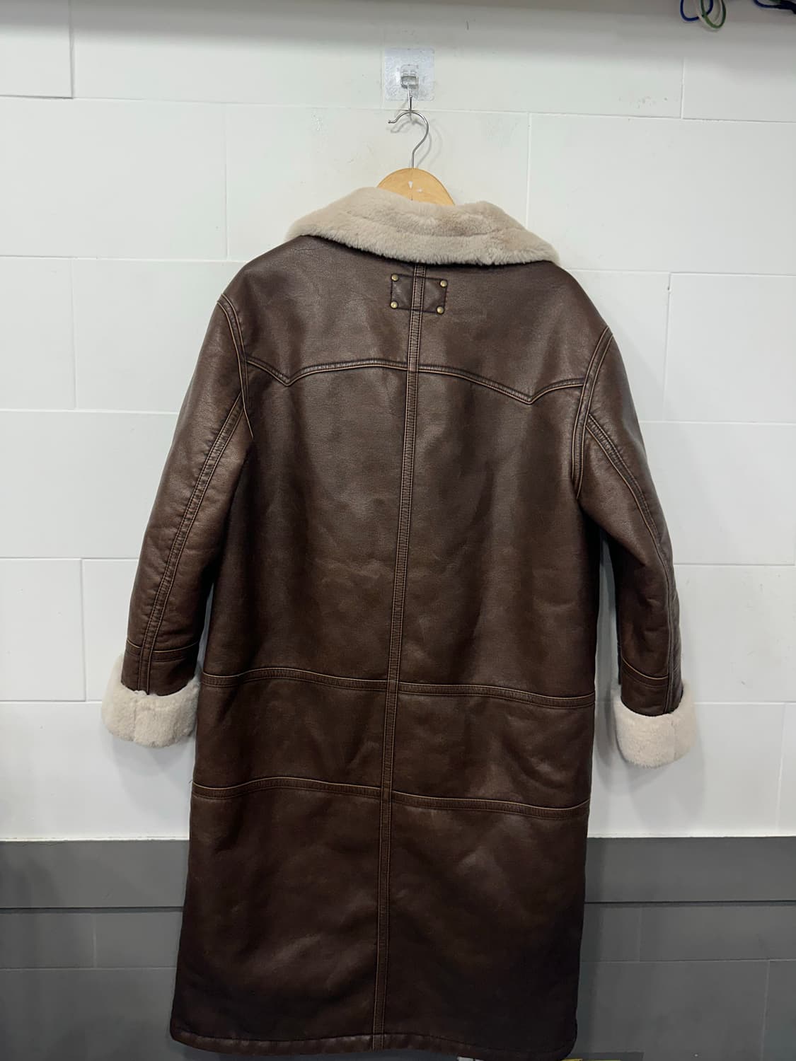 랭글러 우먼즈 하이넥 롱 무스탕 상품이미지8