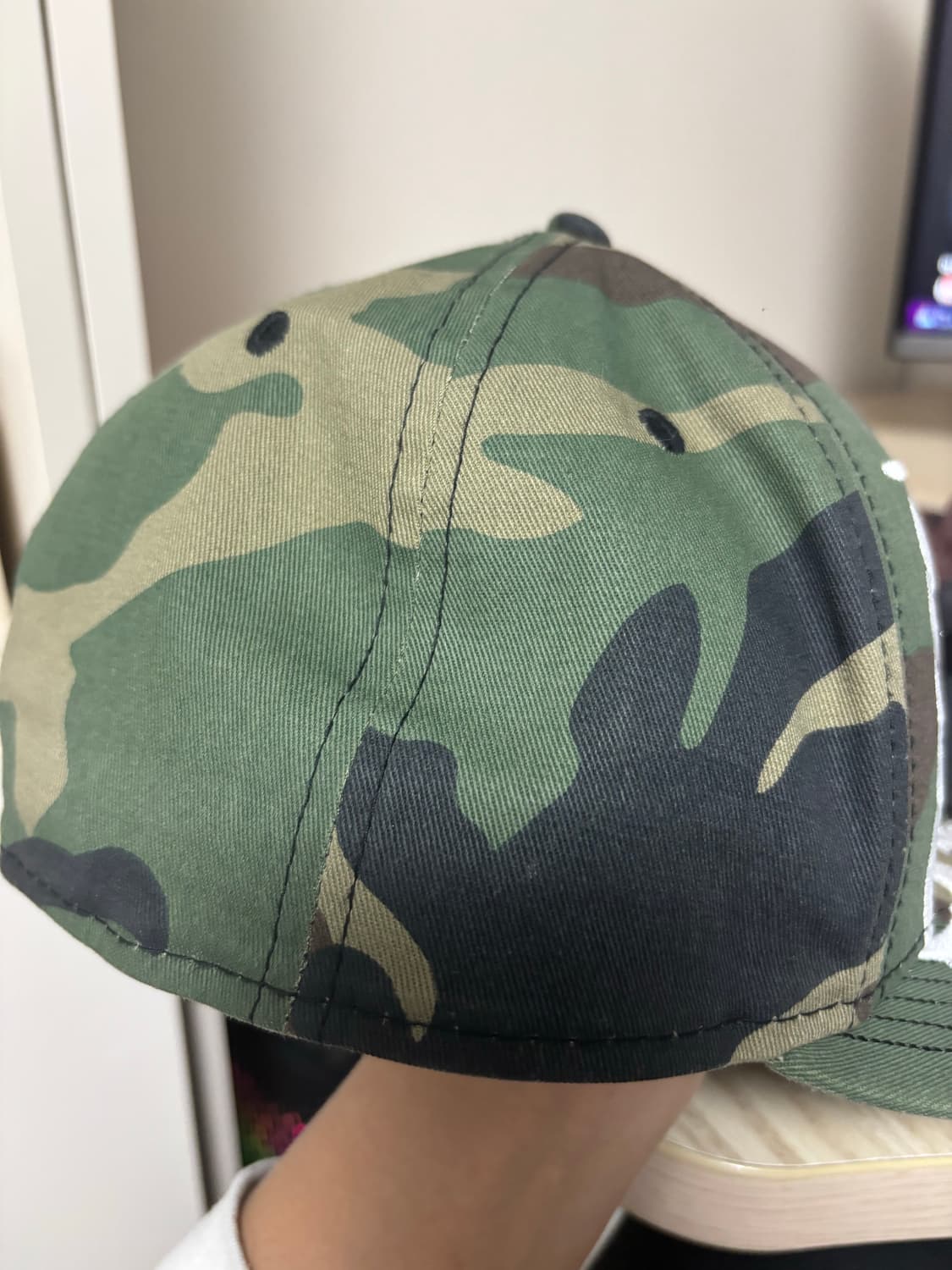 뉴에라X슈프림 본즈 박스로고 우드랜드 카모 피프티캡 상품이미지5