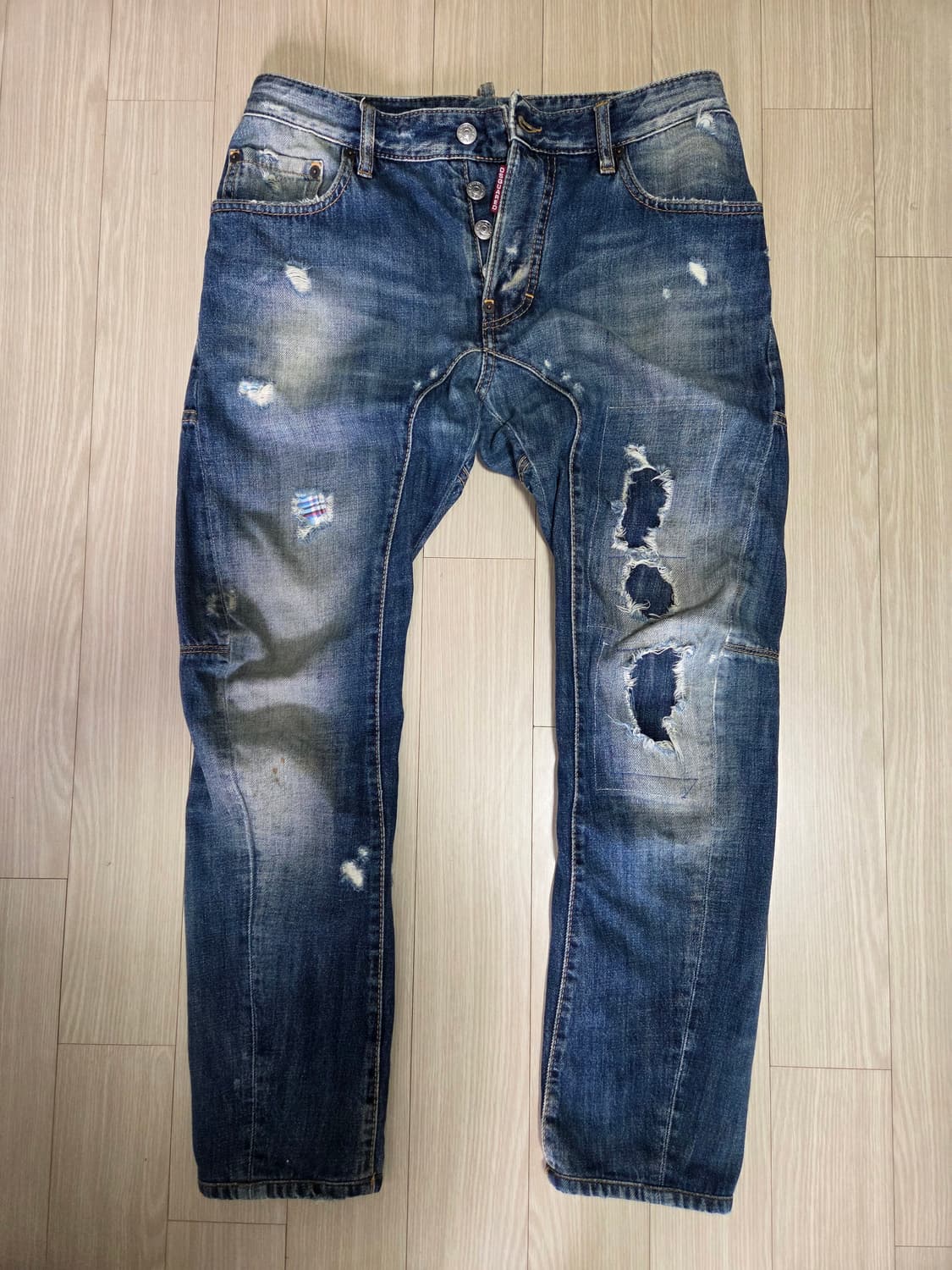 디스퀘어드 디스트로이드 바이커 데님팬츠  상품이미지1