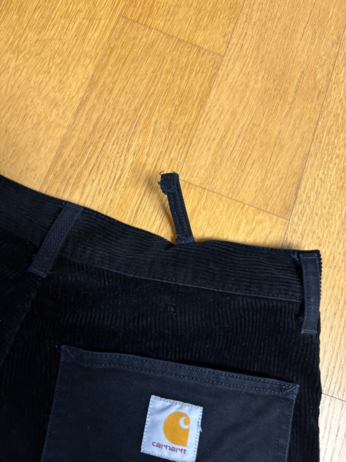 칼하트윕wip 블랙 코듀로이팬츠 싱글니 34 상품이미지4