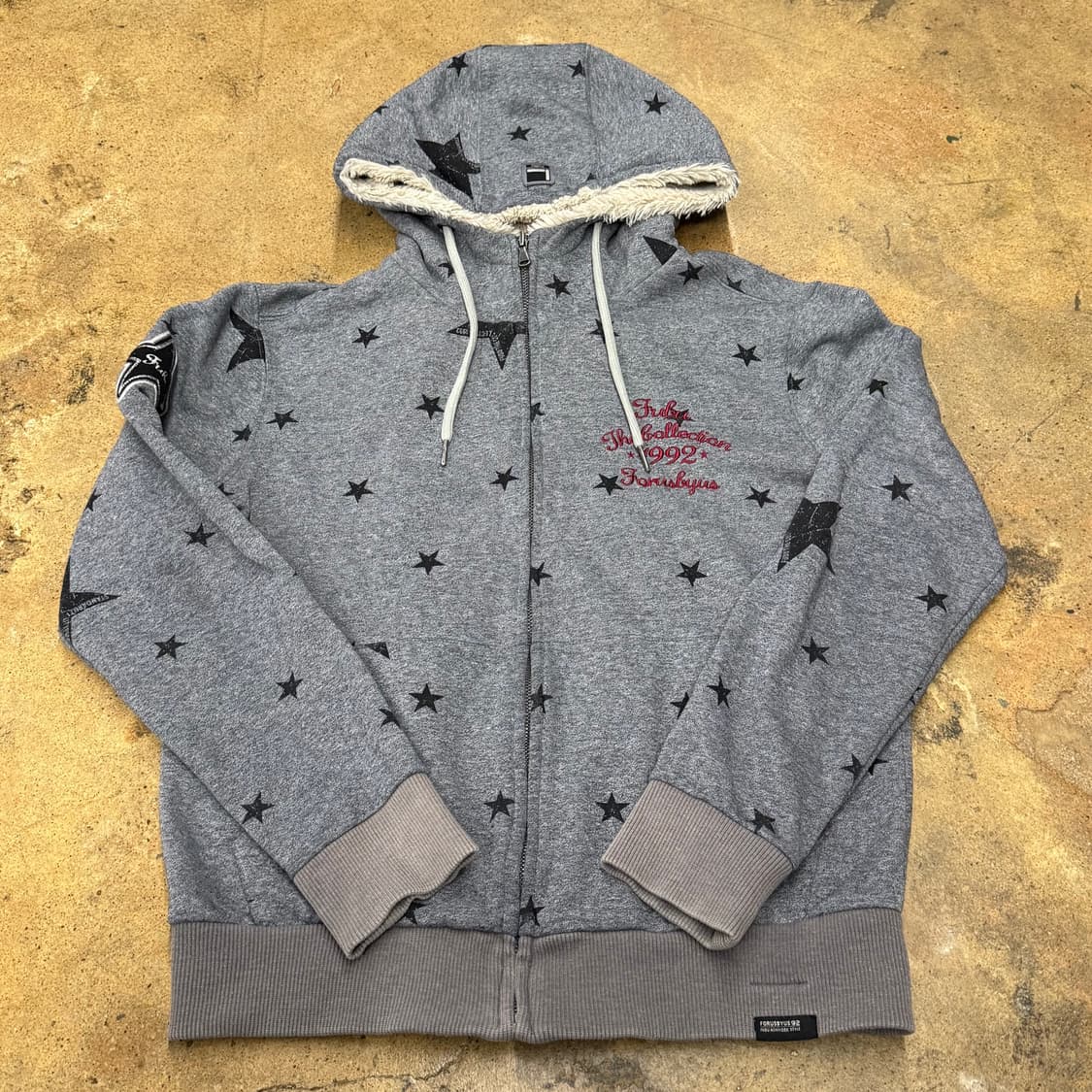 후부 도트 스타 그레이 후드집업  상품이미지2